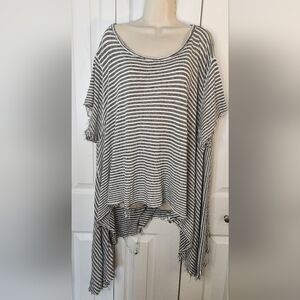 We The Free Black and White Striped Tunic